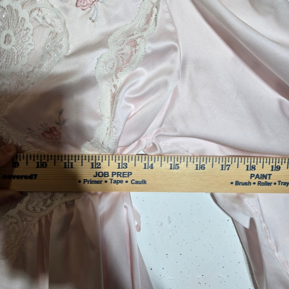 Vintage Barbizon Lace Nightgown Peignoir Slip Set M Coquette Dollette Romantic - Picture 12 of 14